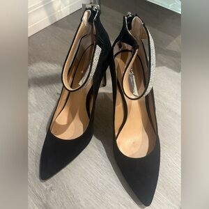 INC Rhinestone Black Heels